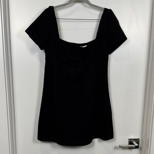 Princess Polly Black Short Sleeve Fit & Flare Dress